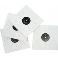 Sportieve schietschijven 50 stuks papieren doelen 14x14cm