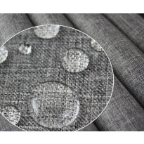 Tessuto idrorepellente effetto lino grigio scuro 160x50cm 210g/m²​