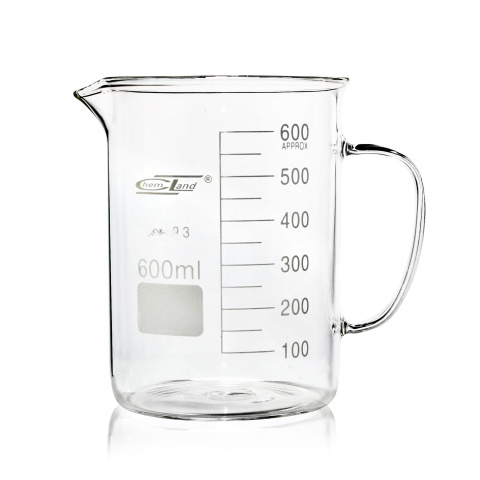 Nízka kadička s uchom a výlevkou, 100 ml, borosilikátové sklo (BORO 3.3), ISO 3819, DIN 12331