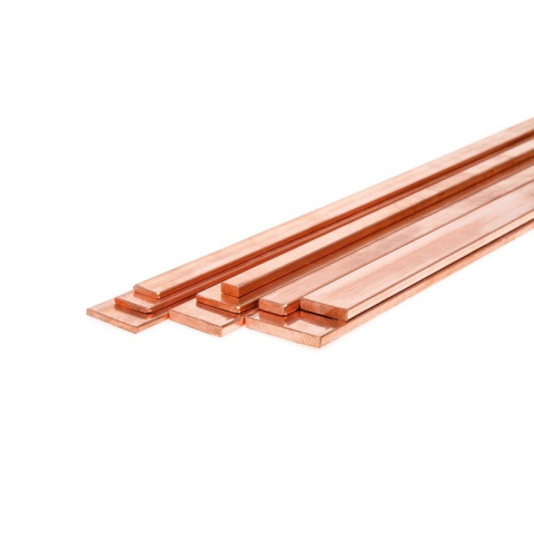 Lapos réz rúd 15x5 mm