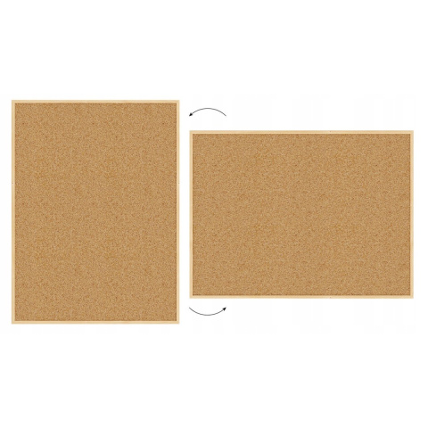 Korková tabuľa 120x90cm s drevorámom + darček pinety, samoregenerujúci korok