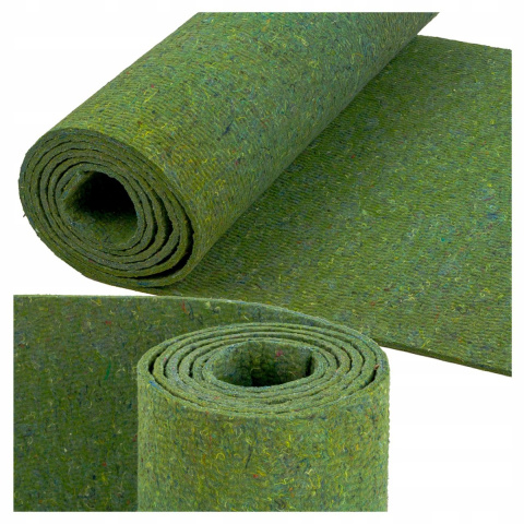 Covoraș fonoizolant din fetru poros fără adeziv 10mm 100x100cm verde