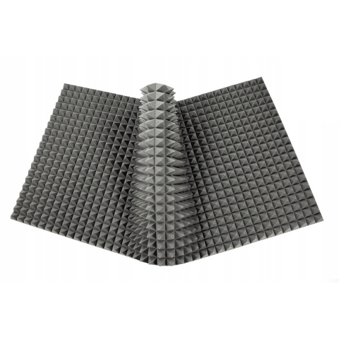 Akustická zvukotěsná pěna PYRAMIDA 60mm 200x100cm bez lepidla nehořlavá