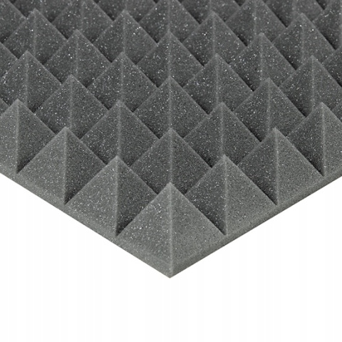 Akustischer Schallschutzschaum PYRAMID 70mm 200x100cm ohne Kleber, nicht brennbar