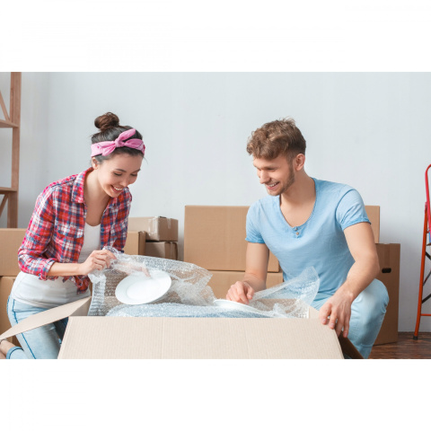 Luftpolsterfolie für Verpackungen, 50 cm, 69 m, schützend, fest, klar