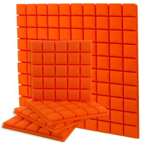 Akustický panel oranžový KOCKA 50x50 cm hrúbka 5cm