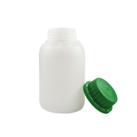 Fľaša HDPE 250 ml so zeleným uzáverom s plombou