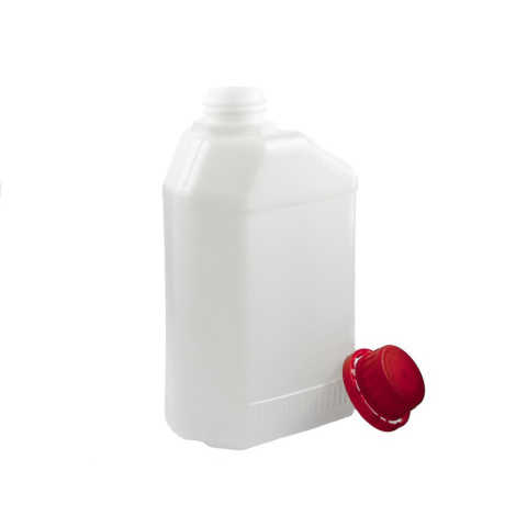 HDPE-Flasche 500 ml rechteckig mit Verschluss und Plombe farblos
