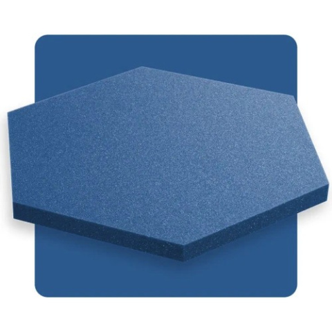 Akustický panel šesťuholník modrý 50x50 cm hrúbka 3cm hexagon