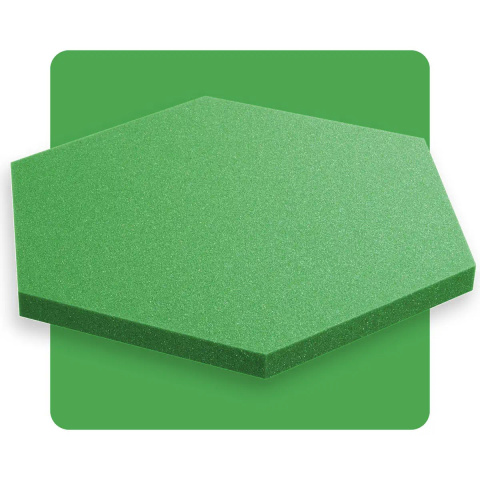 Akustický panel šestiúhelník zelený kiwi 50x50 cm tloušťka 3cm hexagon