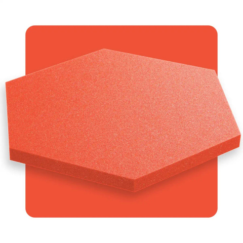 Akustický panel šesťuholník vodný melón 50x50 cm hrúbka 3cm hexagon