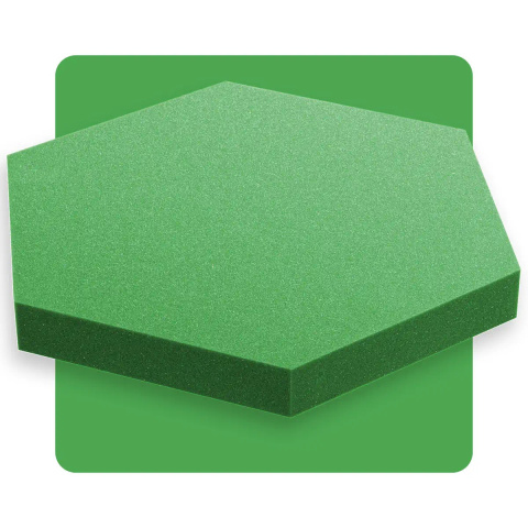 Akusztikus panel hatszög kiwi zöld 50x50 cm vastagság 5 cm hexagon
