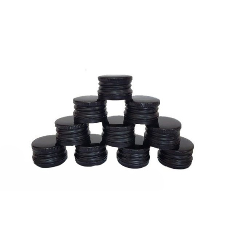 Abdeckung Aluminium-Schraubverschluss 28/18 mm 50 Stück schwarz