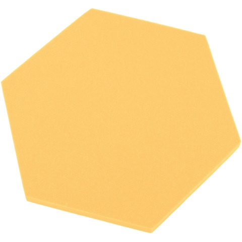 Akustický panel šestiúhelník žlutý banýnový 50x50 cm tloušťka 3cm hexagon
