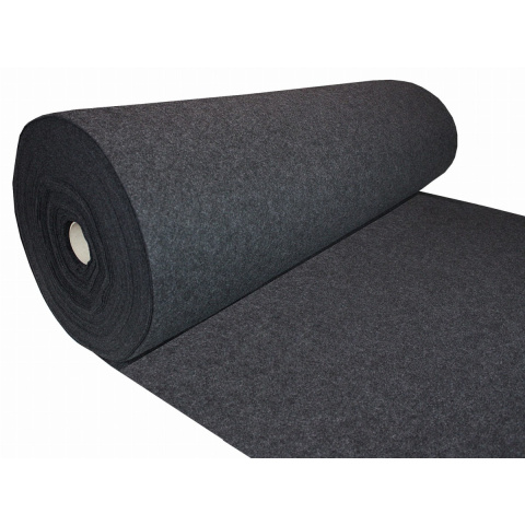 Tmavosivá mäkká filcová netkaná textília 3mm 150x50cm 400g/m²