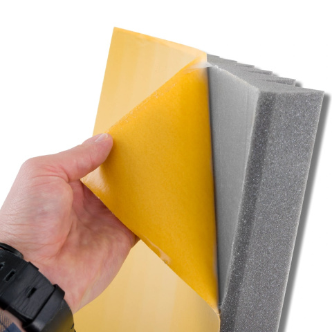 Panneau acoustique autocollant gris KLIN 50x50 cm épaisseur 5 cm