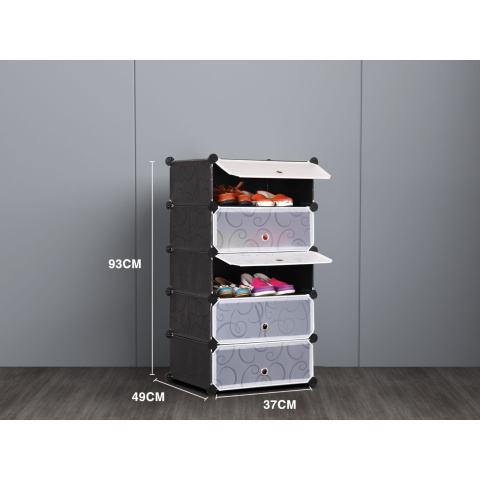 Modularer Schuhschrank 5 Ebenen