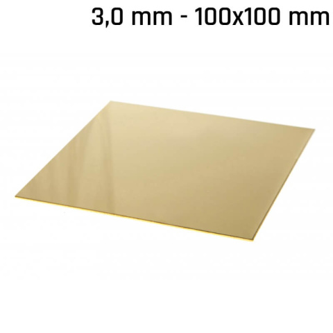 Mosadzný plech 100x100x3,0mm