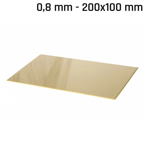 Mosadzný plech 200x100x0,8mm