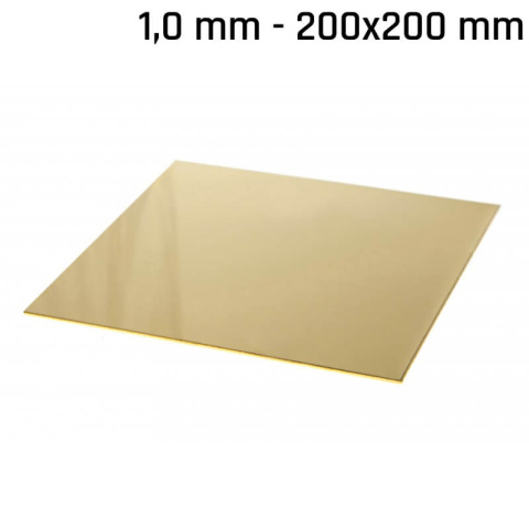 Mosadzný plech 200x200x1,0mm