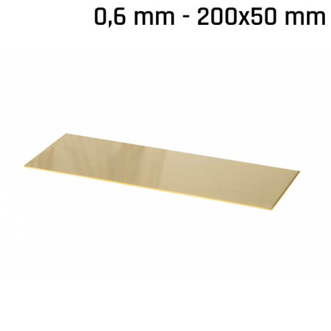 Mosadzný plech 200x50x0,6mm