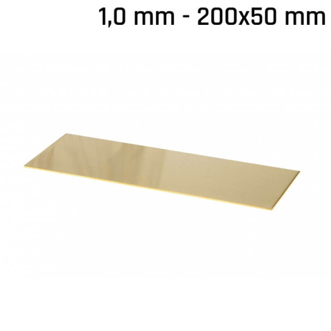 Mosadzný plech 200x50x1,0mm
