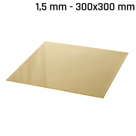 Mosadzný plech 300x300x1,5mm