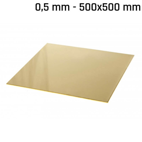 Sárgaréz lap 500x500x0,5mm
