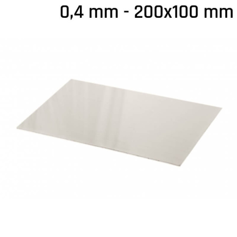Alpaka lemez (új ezüst) 200x100x0,4mm