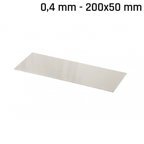 Plech alpaka (nové striebro) 200x50x0,4mm