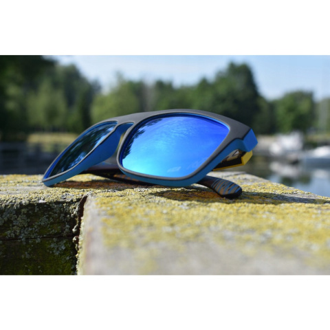 Blaue polarisierte Sonnenbrille
