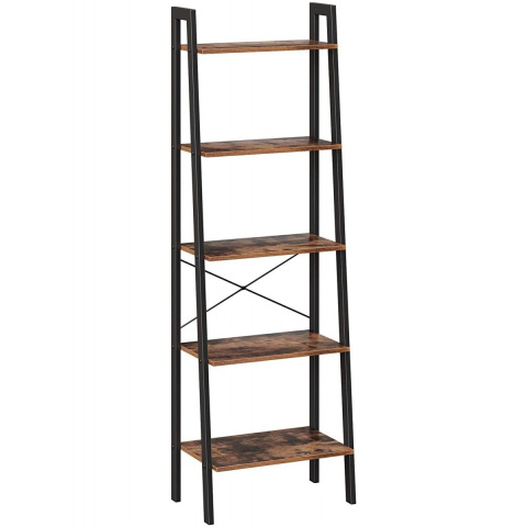 Bücherregal 56x34x172cm rustikales braunes Holzmetall