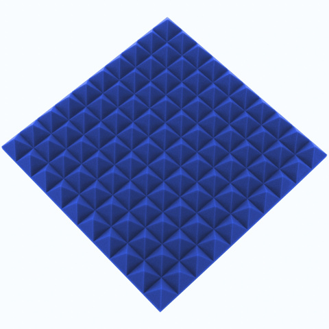 Akustický panel modrý PYRAMÍDA 50x50 cm hrúbka 5cm