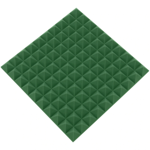 Akustický panel tmavozelený PYRAMÍDA 50x50 cm hrúbka 5cm