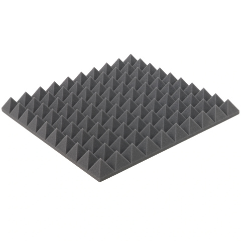 Akustický panel sivý PYRAMÍDA 50x50 cm hrúbka 5cm