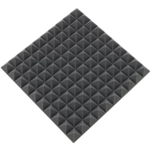 Akustický panel sivý PYRAMÍDA 50x50 cm hrúbka 5cm