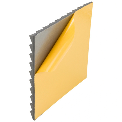 Akustický panel samolepiaci sivý PYRAMÍDA 50x50 cm hrúbka 5cm