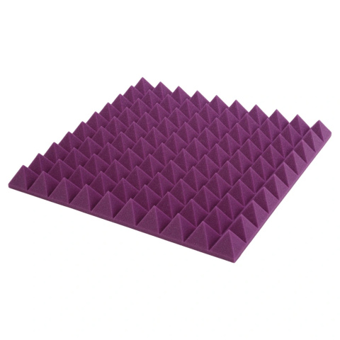 Akoestisch paneel paars PYRAMIDE 50×50 cm dikte 5 cm