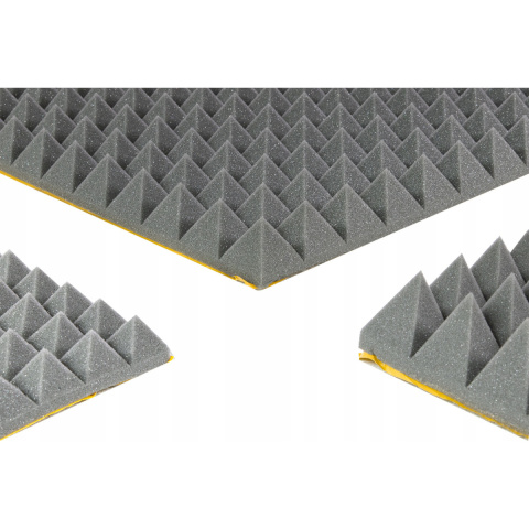 Samolepiaca akustická zvukotesná pena PYRAMÍDA 70mm 200x100cm nehorľavá