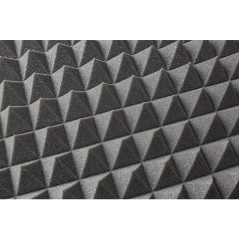 Öntapadó akusztikus hangszigetelő hab PYRAMID 80mm 200x100cm nem gyúlékony