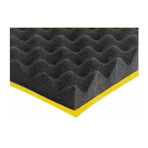 Selbstklebender Akustik-Schallschutzschaum WELLEN 40 mm 200 x 100 cm, nicht brennbar