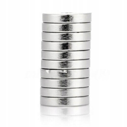 Silný neodymový magnet cylindrický 10x1mm 10ks