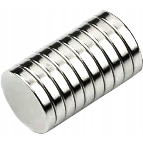 Silný neodymový magnet cylindrický 10x1mm 10ks