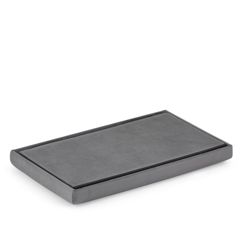 Klappsitz mit Stauraum XL 38x61x38cm grauer Samt