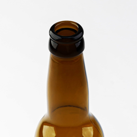 Sklenená fľaša na pivo 330ml 23cm hnedá