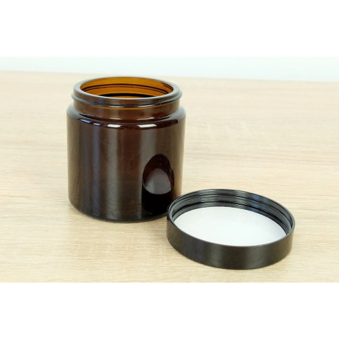 Sklenená nádoba hnedá 120 ml 63x62mm