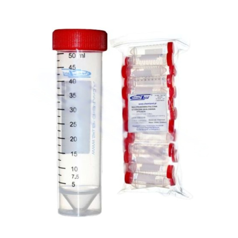 Falcon-Röhrchen 50 ml, konisch, mit rotem Verschluss, Verpackung 25 Stück