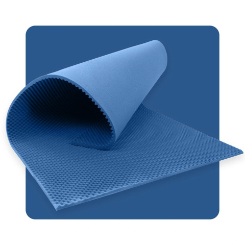 Akustikpaneel Schaumstoff WELLEN 200×100 cm 5 cm blau