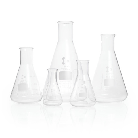 Kegelkolben (Erlenmeyerkolben) 100 ml, enger Hals, Borosilikatglas DURAN