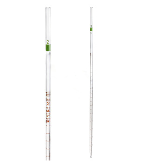 Pipette multicanal, 0,1 ml (0,01 ml), classe AS, graduation brune, avec certificat – GLASSCO